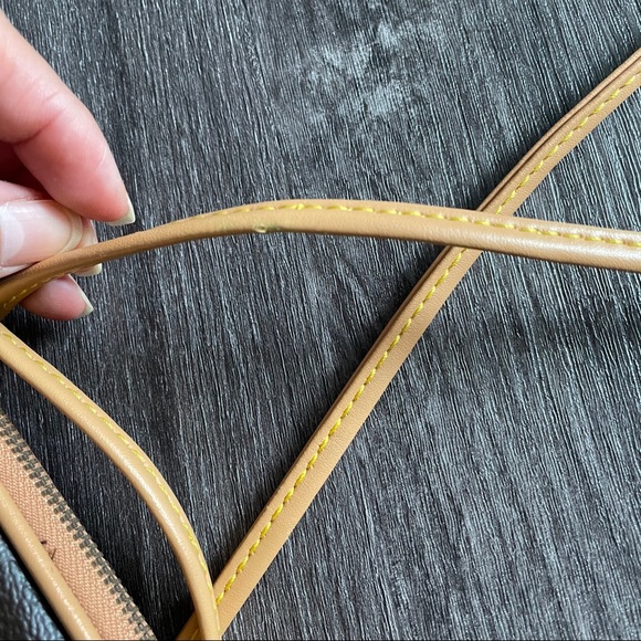 Brown Pink Floral Printed Crossbody Bag / Clutch - Picture 9 of 11